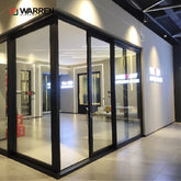 Warren Waterproof Exterior Aluminum Glass Bifold Patio Soundproof Bifold Doors 10Ft folding Door Cost